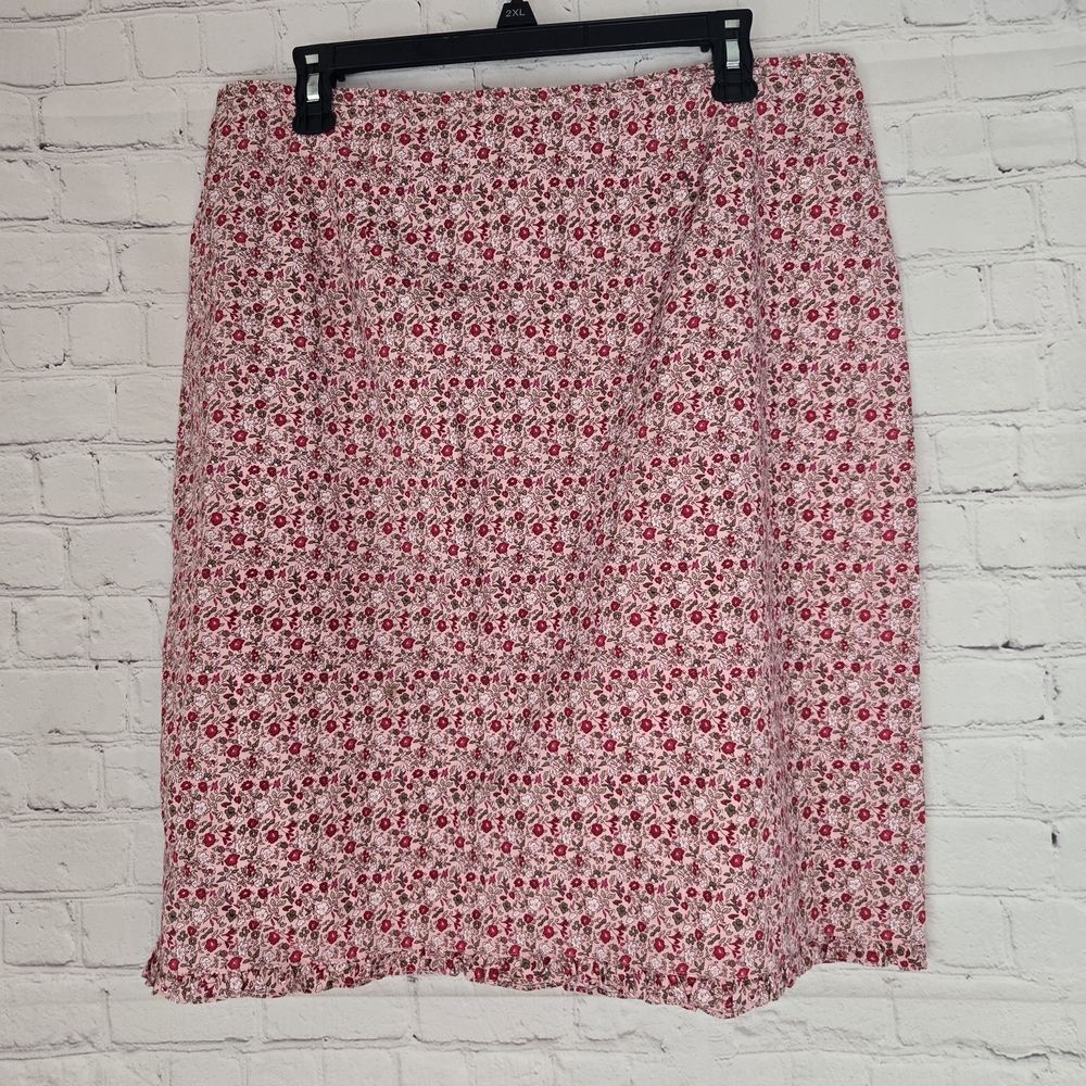 Vil5g Y2K Faded Glory Ditzy Floral Skirt Sz Xl Cottagecore Feminine Coquette